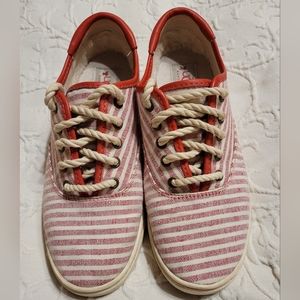 Red striped UGG shoes